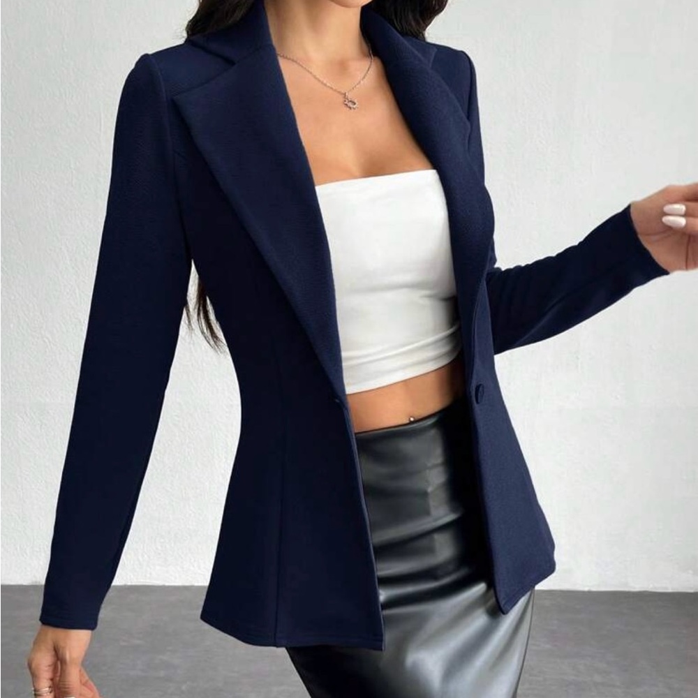 SHEIN Classic Navy Blazer